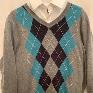 BANANA REPUBLIC argyle sweater